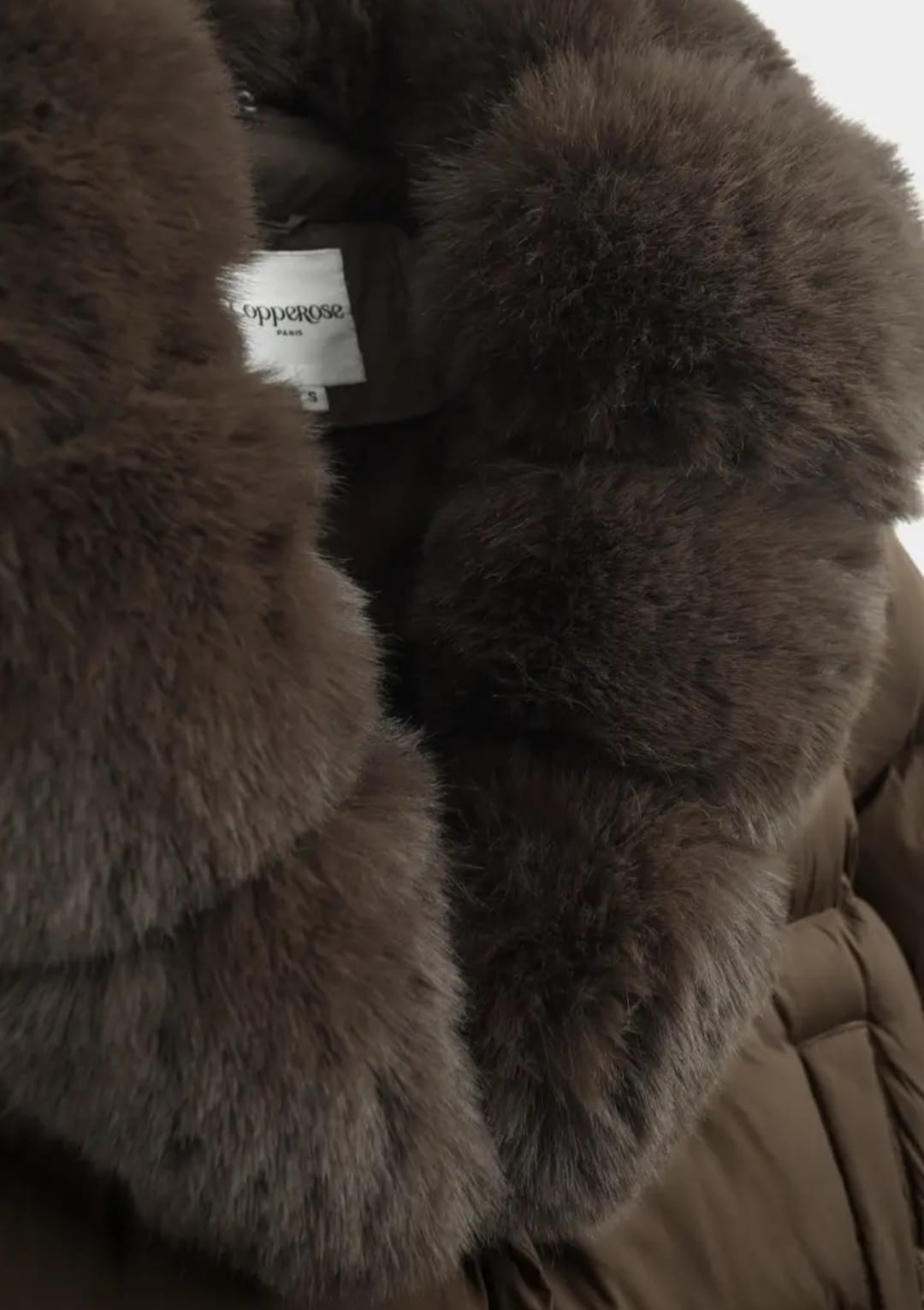 Short Down Jacket with Fur Collar