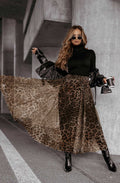 Trissy Layered Animal Print Mesh Midaxi Skirt