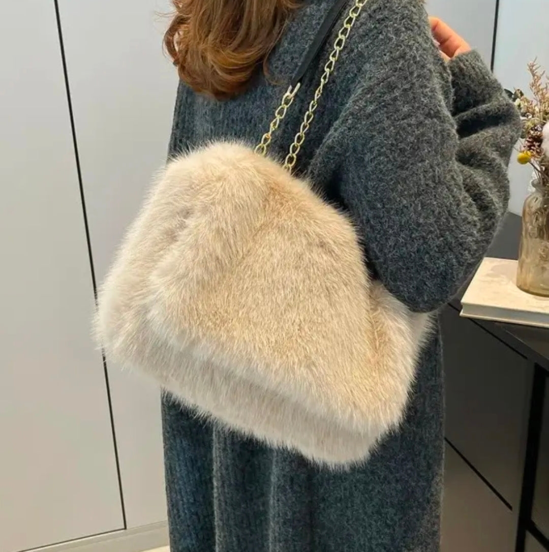 Faux Fur Shoulder Bag