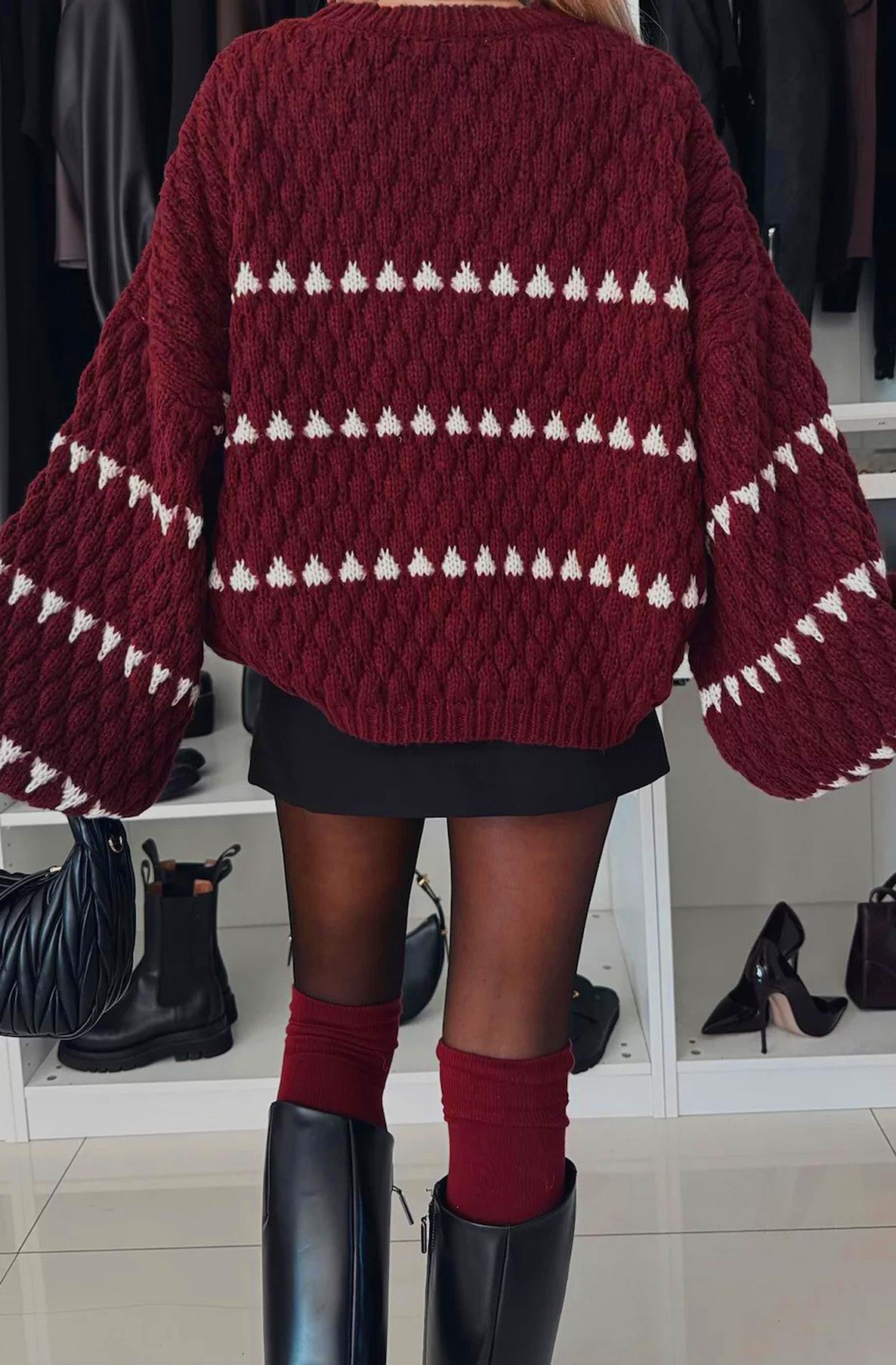 Chocolate and Wine oversized Jumper