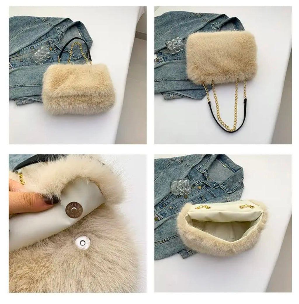 Faux Fur Shoulder Bag