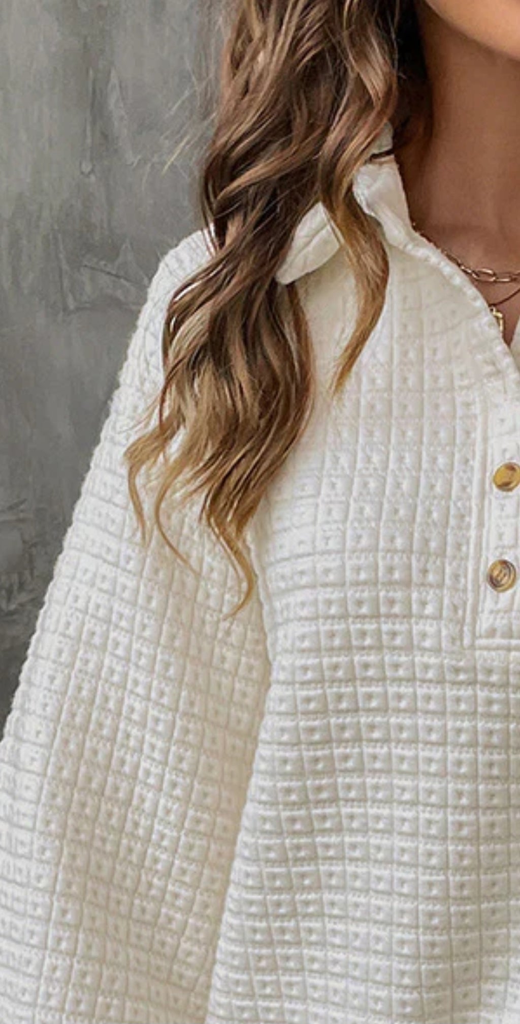 Cream Textured Sweat