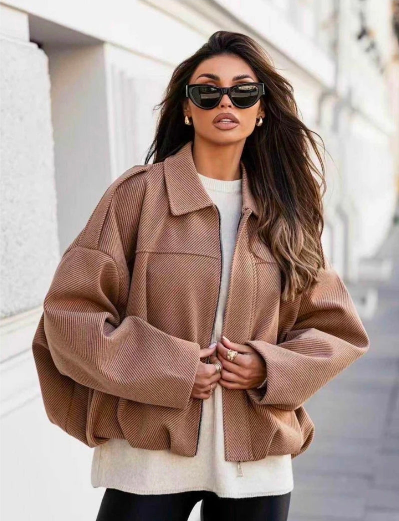 Roselle Textured oversized Jacket