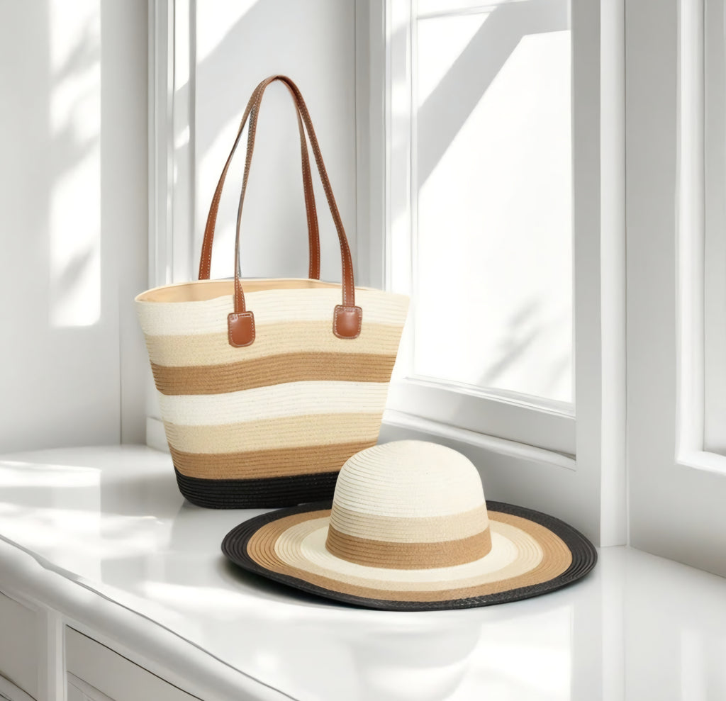 Straw Bag and Hat SETS