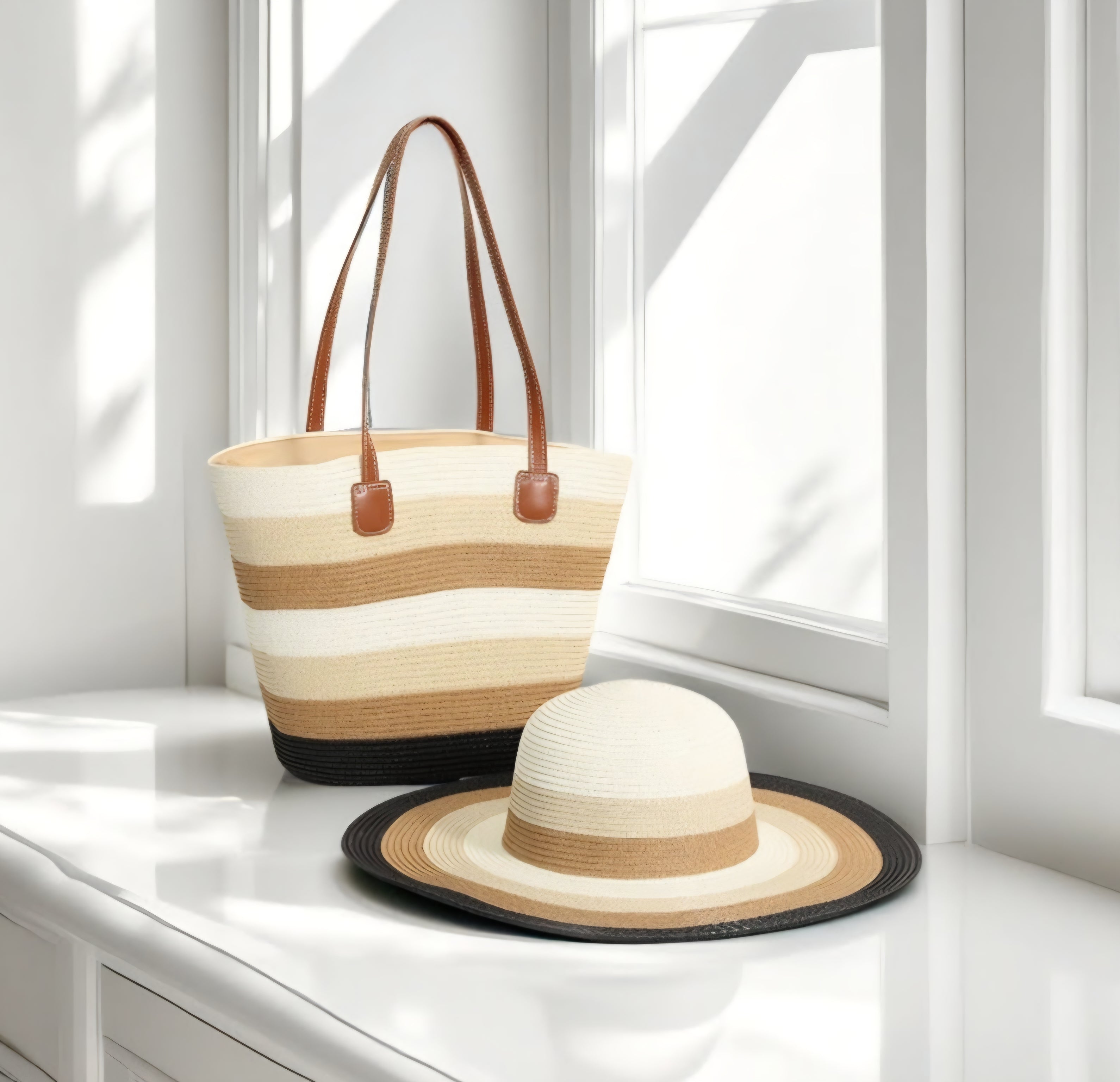 Straw Bag and Hat SETS