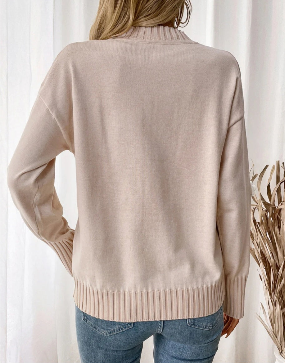 Lightweight Daisy Embellished Knit