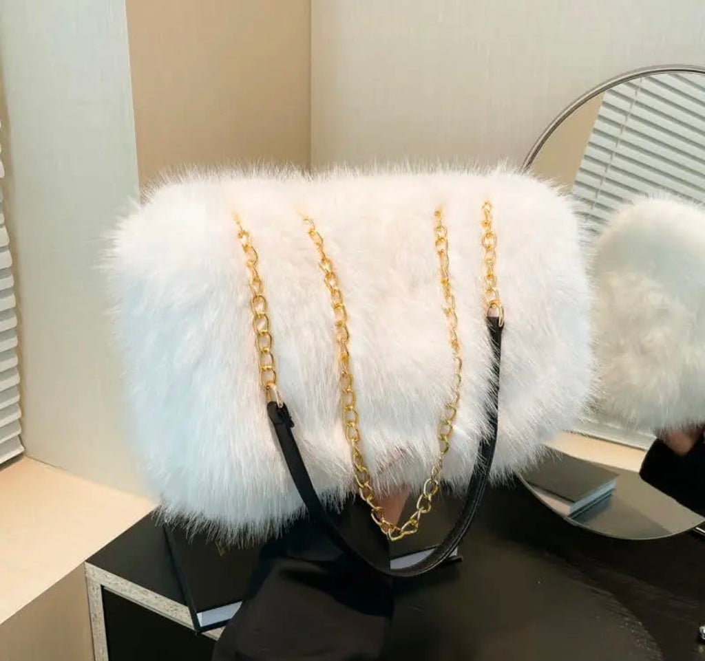Faux Fur Shoulder Bag