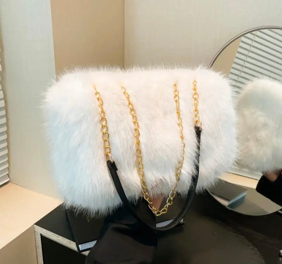 Faux Fur Shoulder Bag