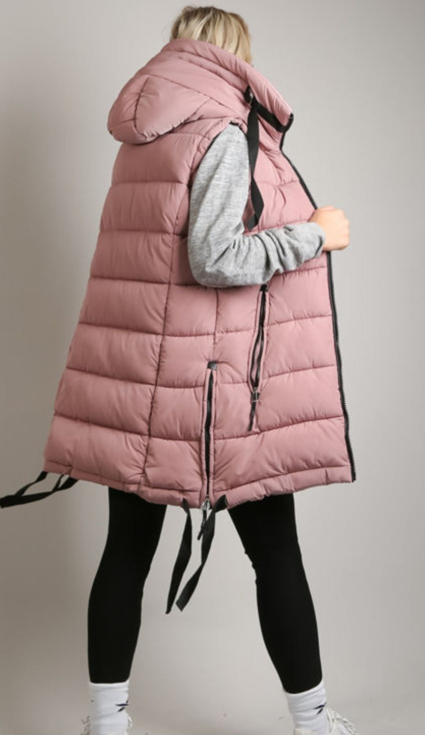 Longline Hooded Puffer Gillet