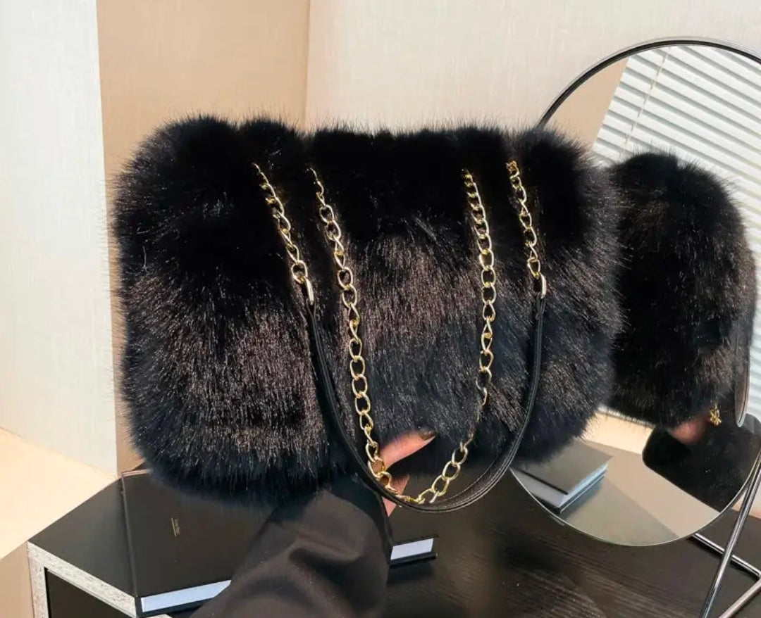 Faux Fur Shoulder Bag