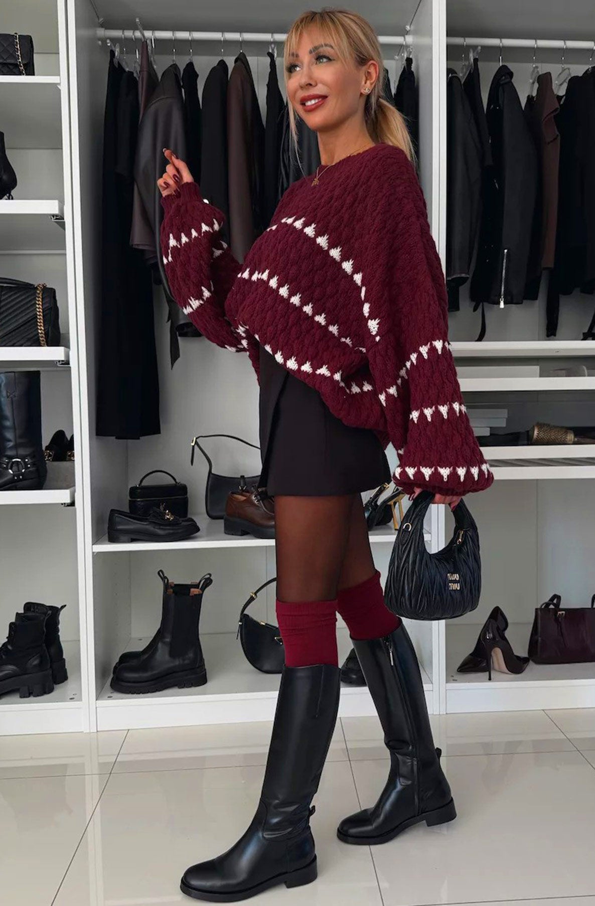 Chocolate and Wine oversized Jumper