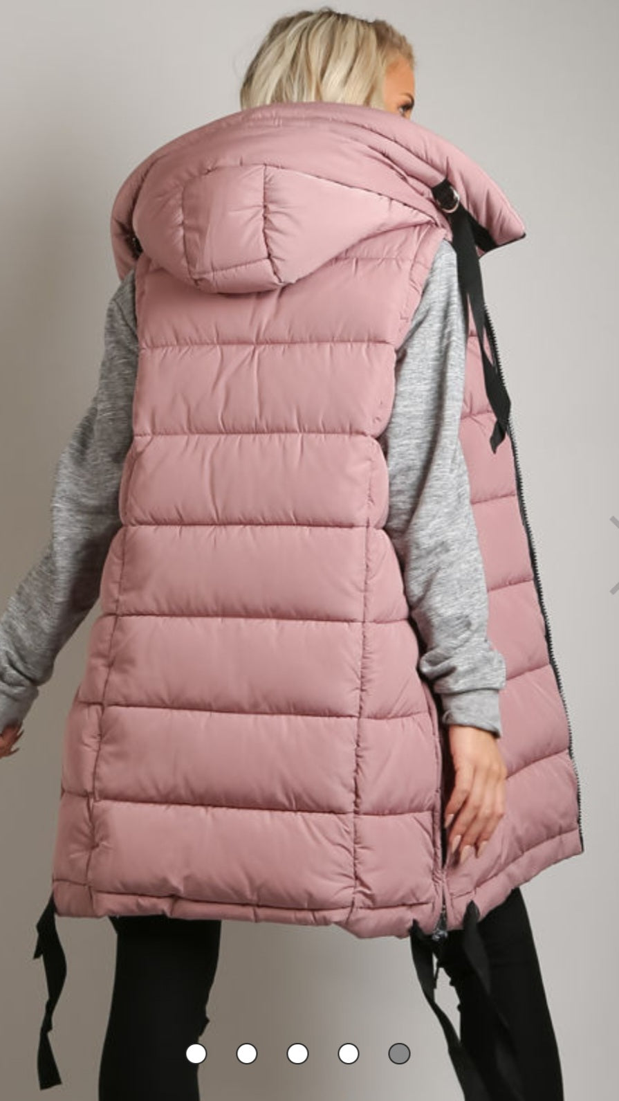 Longline Hooded Puffer Gillet