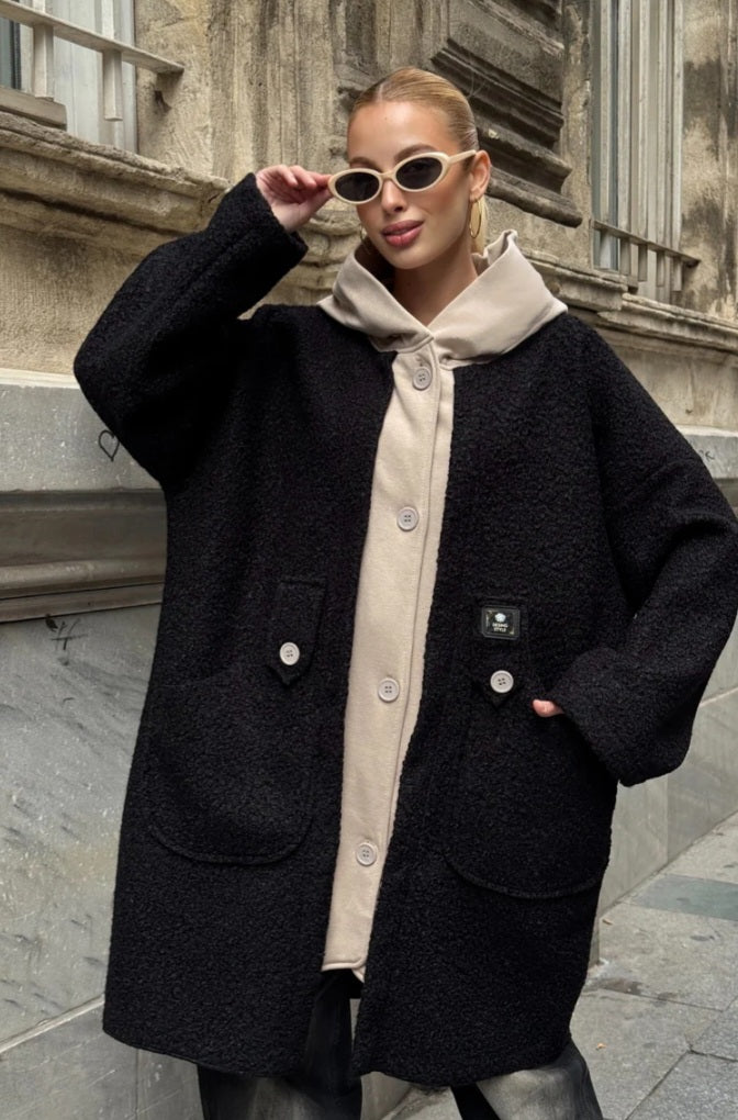 Oversized Teddy Hooded Coat 🧸