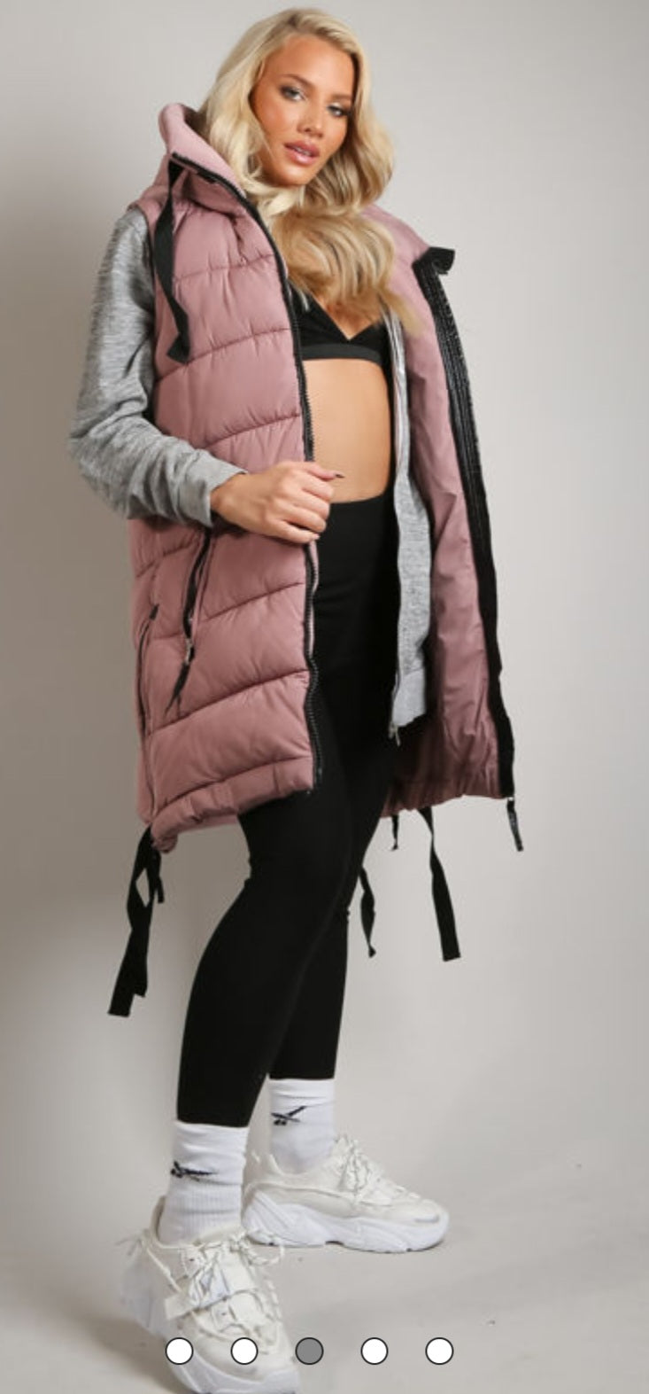 Longline Hooded Puffer Gillet