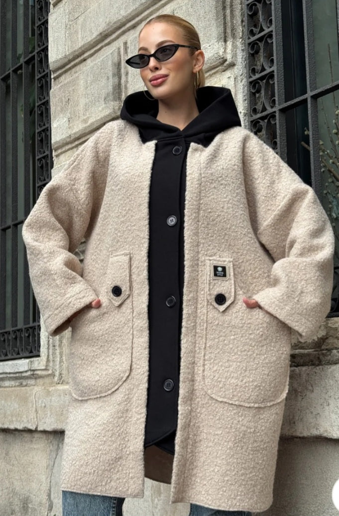 Oversized Teddy Hooded Coat 🧸